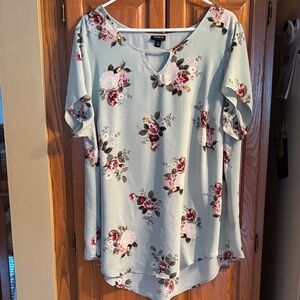 Cato Light Blue Floral Blouse